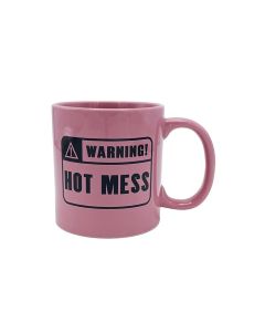 Attitude Mug Warning Hot Mess - 22 oz